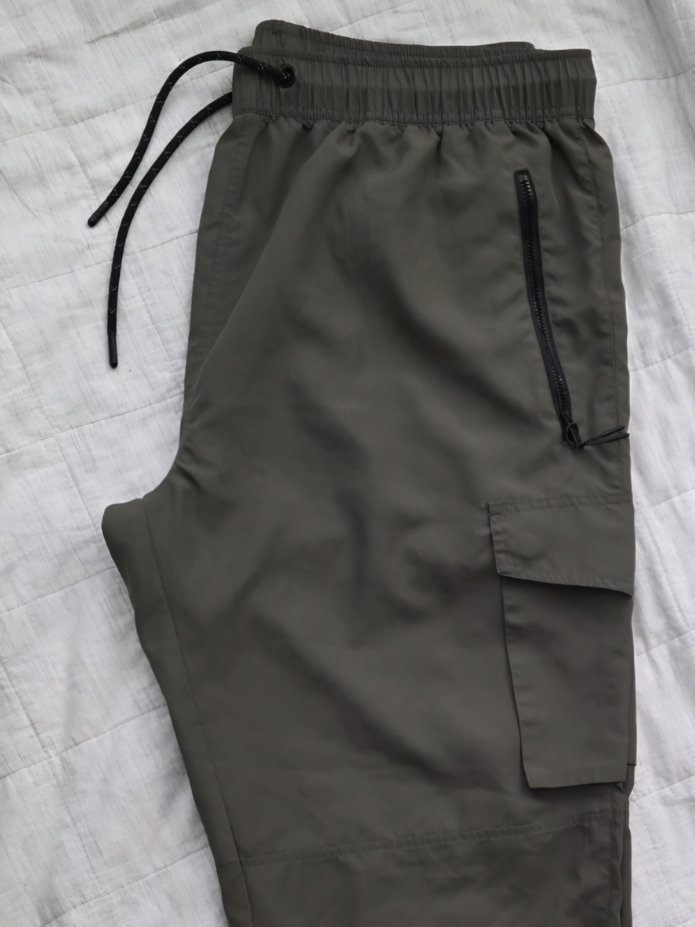 Men's Olive Green Cargo Jogger Pants